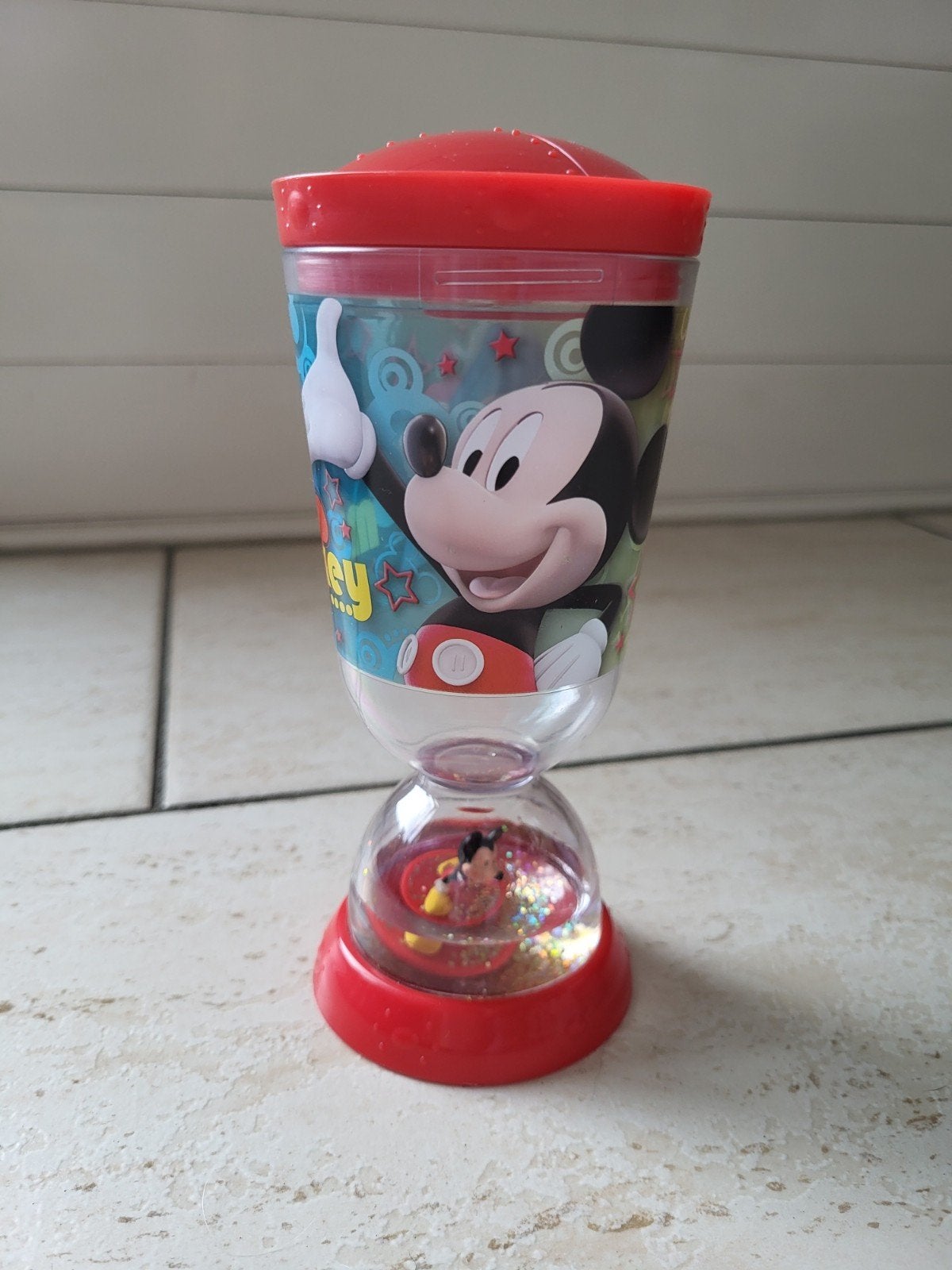Mickey Mouse beker met sneeuwbol - Disney, Verzamelen, Ophalen of Verzenden, Mickey Mouse, Gebruikt, Servies