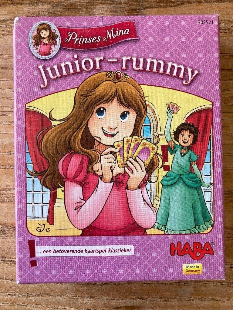 Haba - Prinses Mina Junior-rummy (2-4 spelers, 5+ jaar) zgan, Hobby en Vrije tijd, Een of twee spelers, Ophalen of Verzenden, Zo goed als nieuw