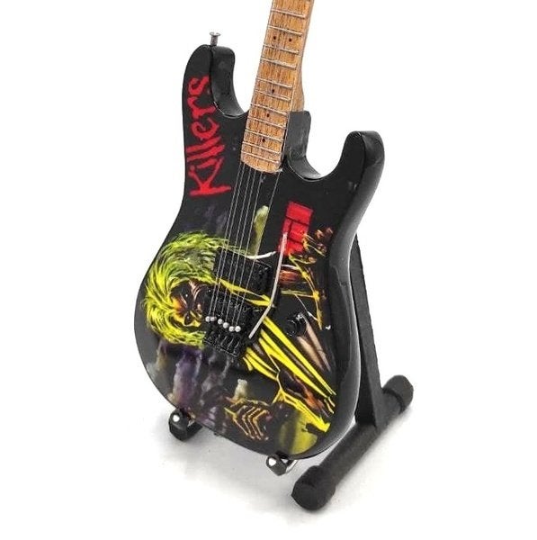 Iron Maiden zwart miniatuur gitaar 25cm mini guitar deco, Info@deconoord.nl, Deco Noord, Nieuw, Ophalen of Verzenden