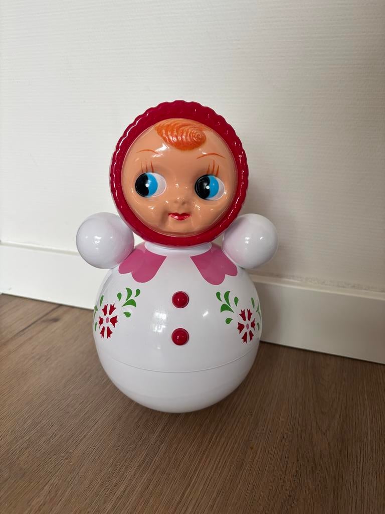 Tuimelaar Matroesjka Groot Wit / Roze, Kinderen en Baby's, Speelgoed | Babyspeelgoed, Ophalen of Verzenden, Zo goed als nieuw