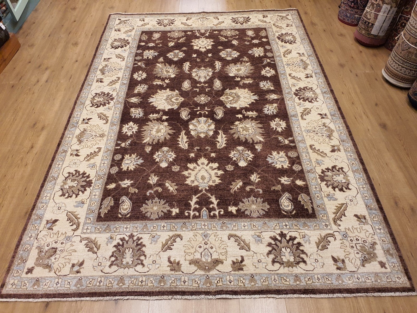 Handgeknoopt oosters tapijt ziegler 267x186, Info@SlatsAntiek.nl, Bruin, Perzisch, 150 tot 200 cm