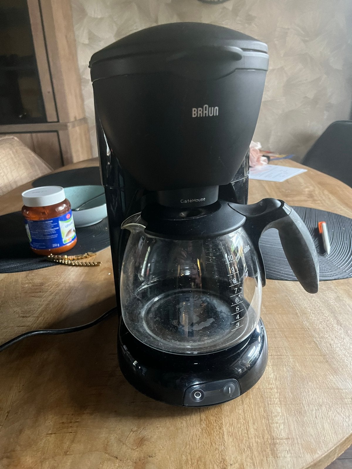 Braun Koffiemachine met waterfilter - 10 kopjes, Gebruikt, 10 kopjes of meer, Koffiemachine, Gemalen koffie