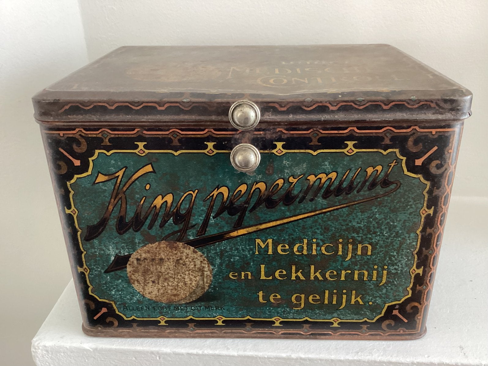 Vintage King pepermunt blik, Ophalen of Verzenden, Zo goed als nieuw, Overige