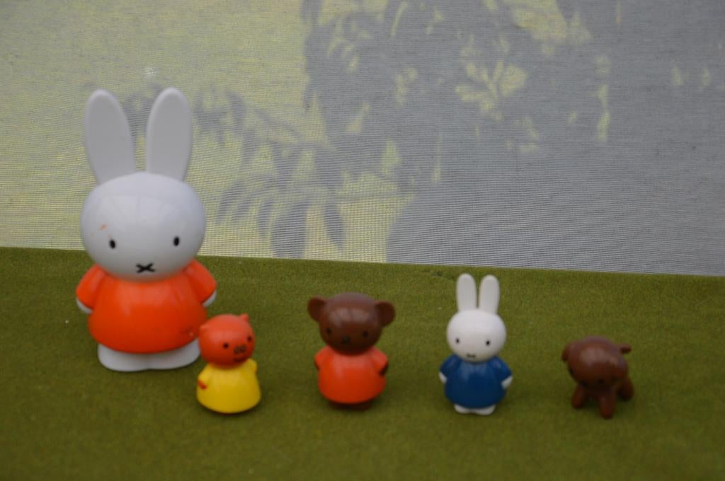 5 Nijntje poppetjes/ figuurtjes: Nijntje, Betje Big, Snuffie, Ophalen of Verzenden, Gebruikt