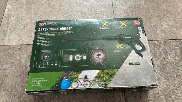 Parkside Accu-hogedrukreiniger 20V (nieuwstaat), Tuin en Terras, Ophalen of Verzenden, Zo goed als nieuw, Overige soorten, Parkside