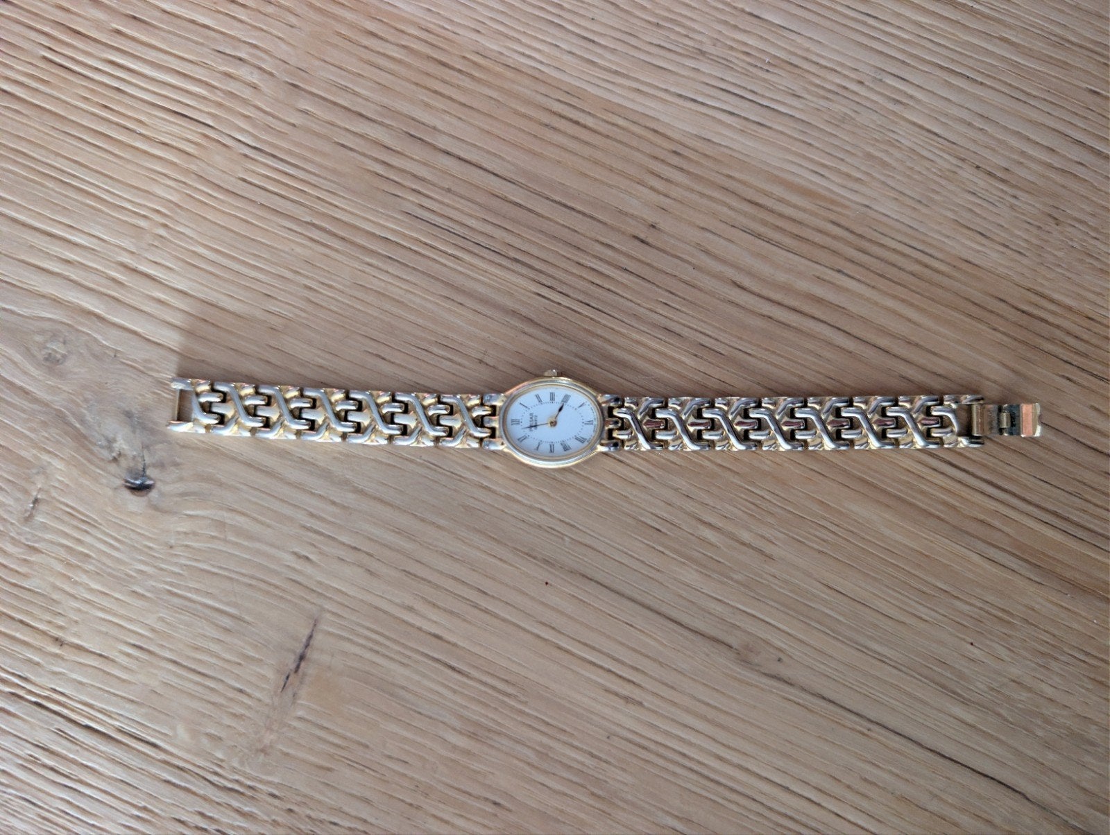 Vintage Pulsar dameshorloge goudkleurig 15cm, Ophalen of Verzenden, Gebruikt, Staal, Overige merken