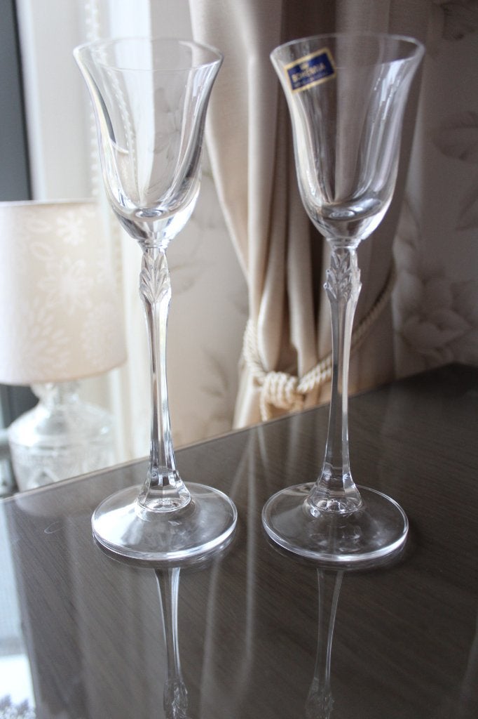 Vintage Bohemia Royal Crystal 6 borrel glazen, Ophalen of Verzenden