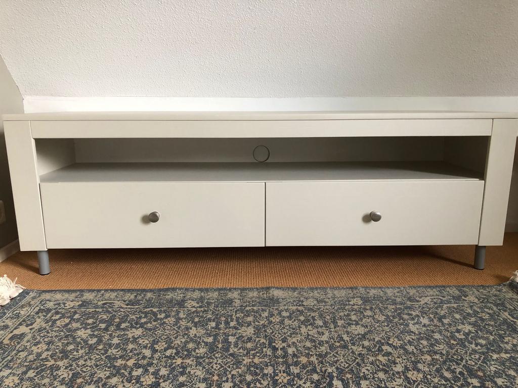 Beige tv kast / tv meubel met lades 150 cm, Ophalen, 150 tot 200 cm, Zo goed als nieuw, Minder dan 100 cm