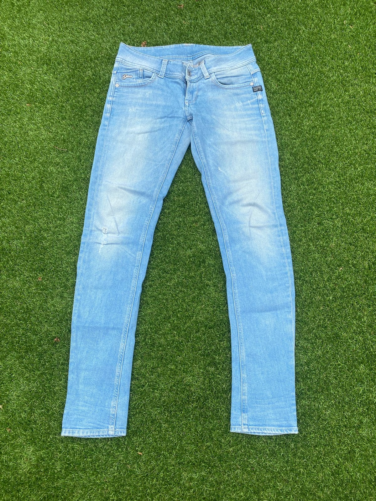 G-Star Raw Dames Jeans - Maat W27 L32 - Zo goed als nieuw, Kleding | Dames, Ophalen of Verzenden, Zo goed als nieuw, Blauw, W27 (confectie 34) of kleiner