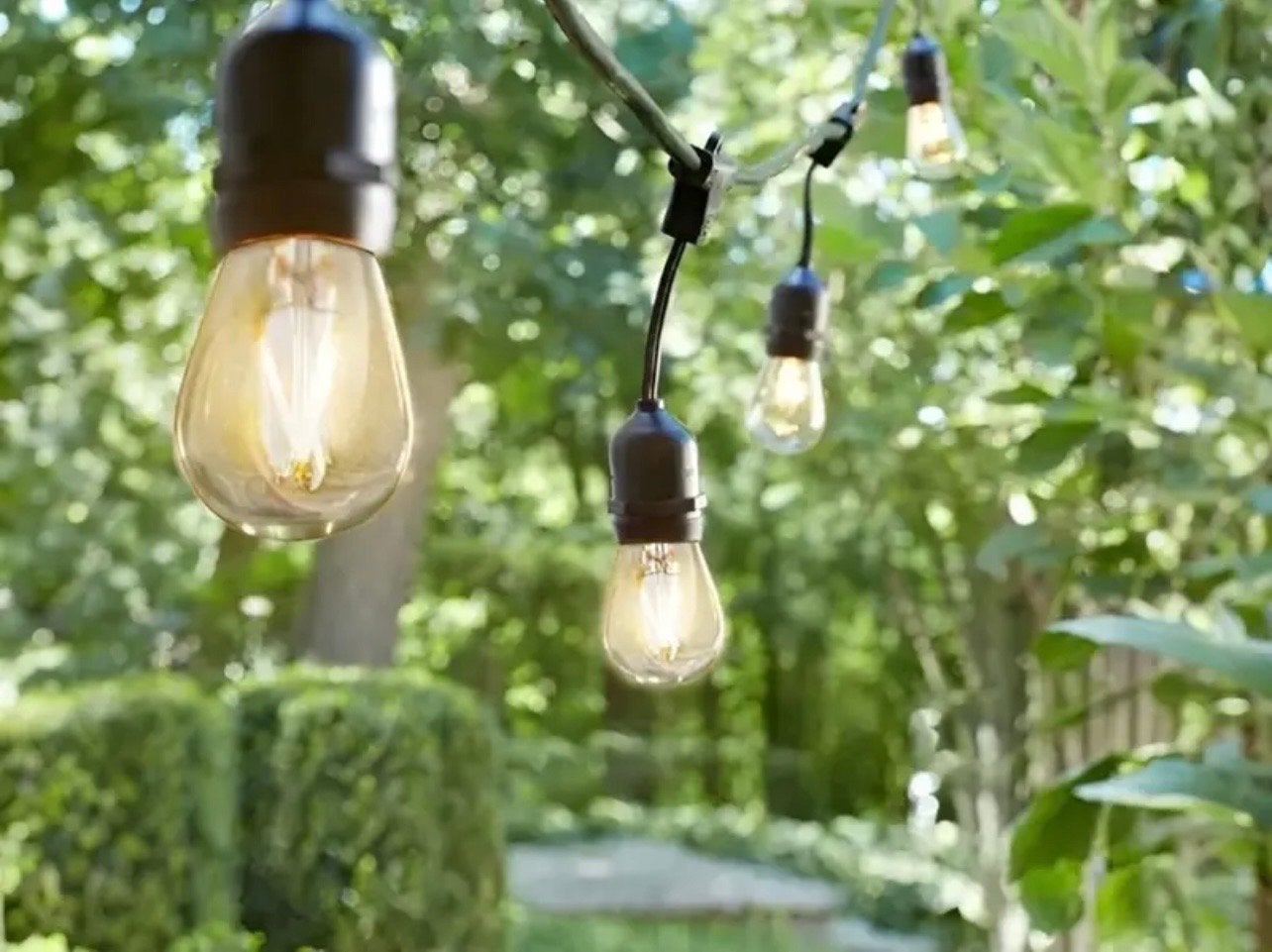 Priklicht Outdoor Lichtslinger E27 - 10 Meter, 10 Fittingen, Kunststof, Minder dan 50 watt, Overige typen, Nieuw