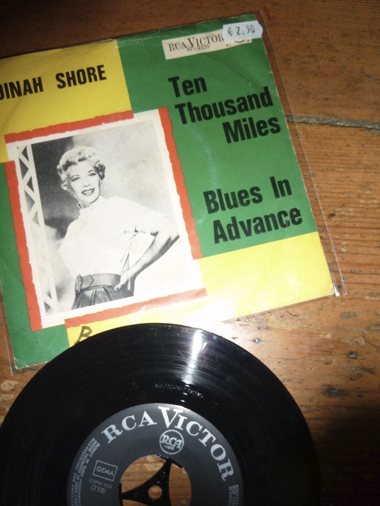 DINAH SHORE Ten Thousand Miles - Blues In Advance 1961, Cd's en Dvd's, Vinyl Singles, Gebruikt, Pop, Ophalen of Verzenden