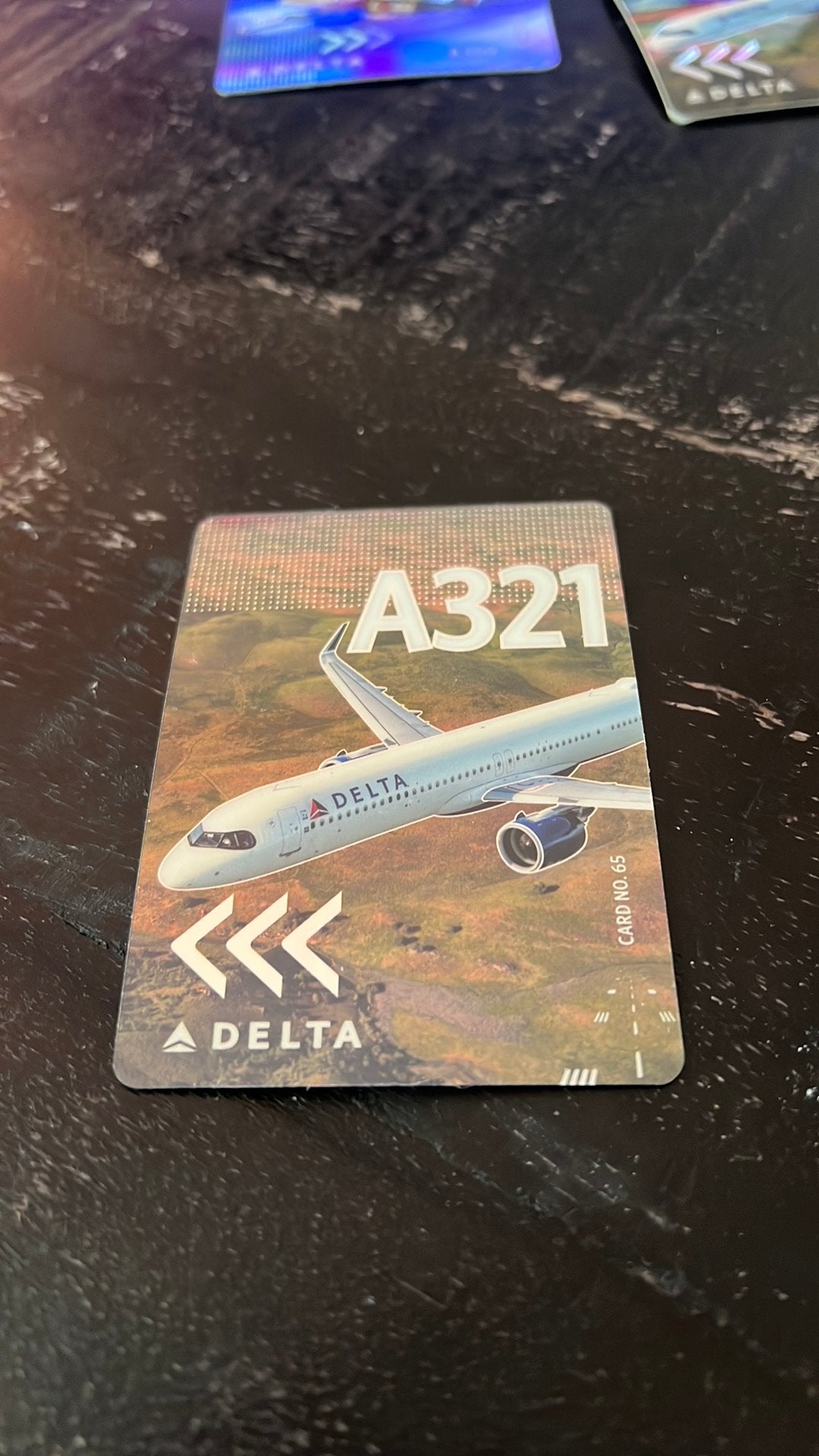 Delta Air Lines Pilot Trading Card #65 – Airbus A321, Ophalen of Verzenden, Nieuw, Kaart, Foto of Prent