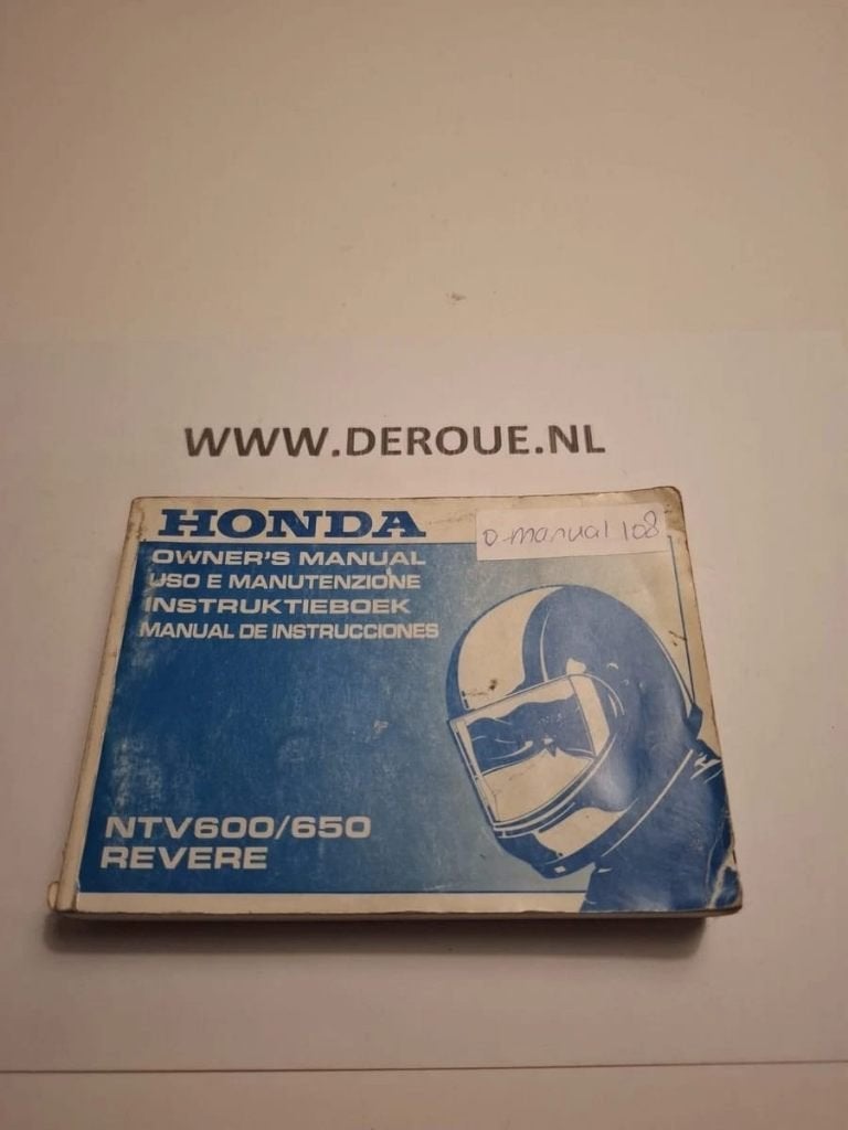 108 0WNERS MANUAL HONDA NTV600/650 REVERE USED, Ophalen of Verzenden, Honda
