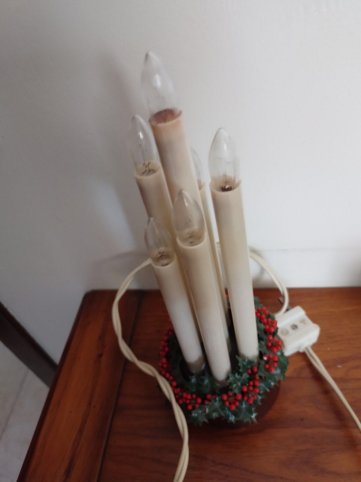 Vintage  Art deco kaars Kerstlampjes, Ophalen of Verzenden