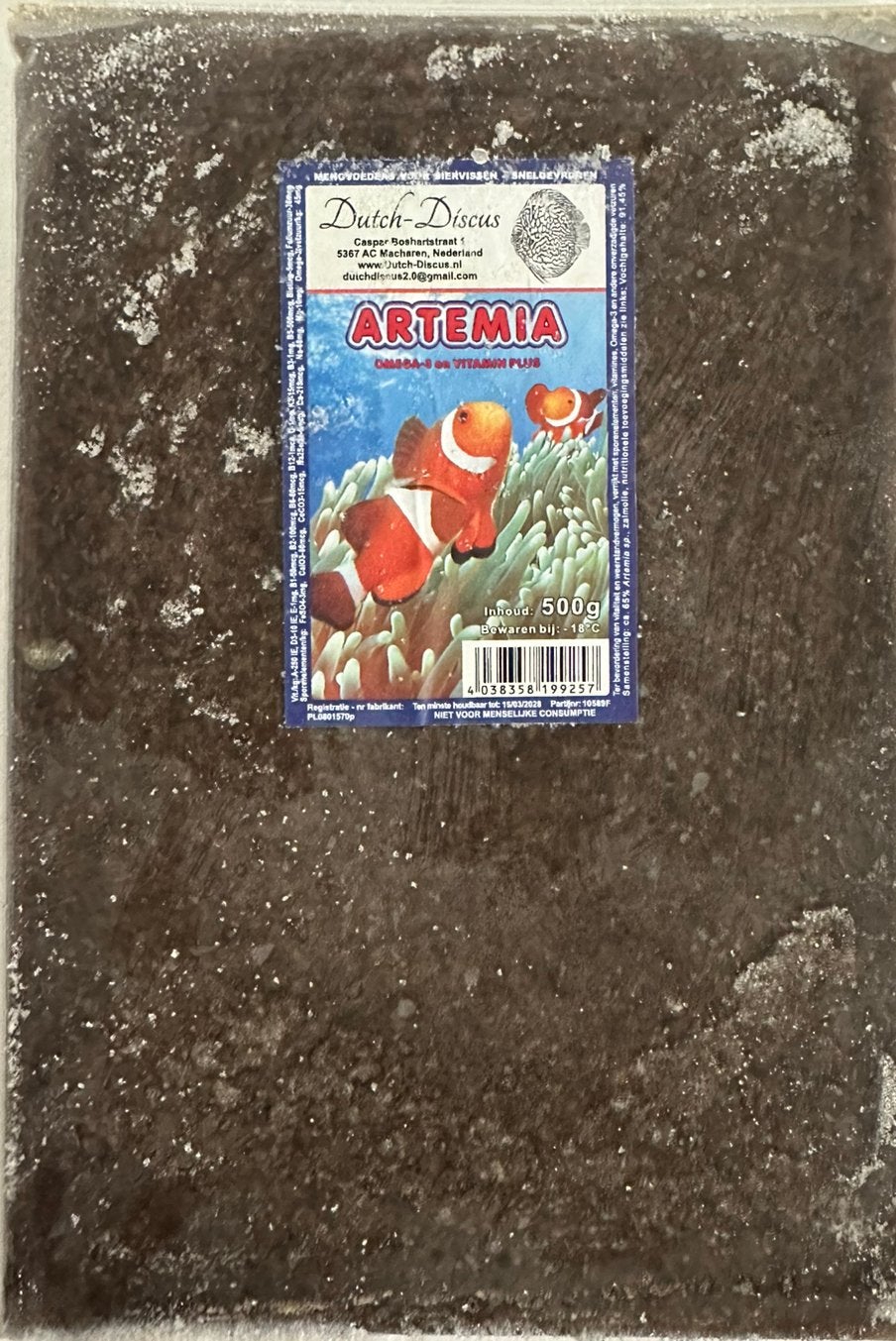 Artemia dutch discus, Ophalen, Vis