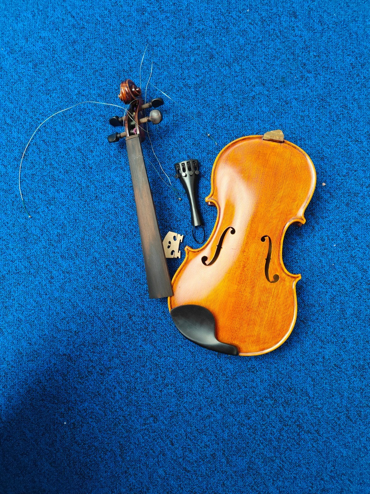 1/2 Skybirds Eye Viool met gebroken hals - voor reparatie, Ophalen of Verzenden, Gebruikt, 1/2-viool, Viool