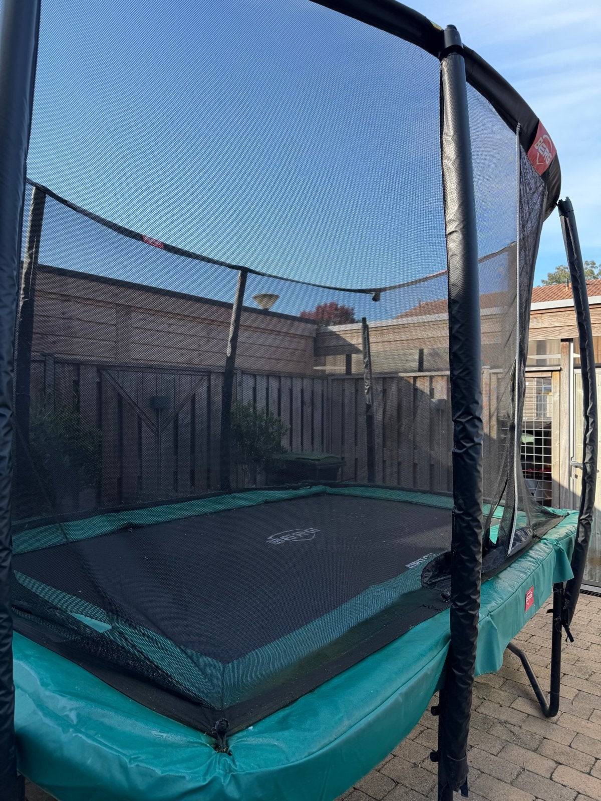 BERG Trampoline Champion met veiligheidsnet 330x220, Ophalen, Gebruikt