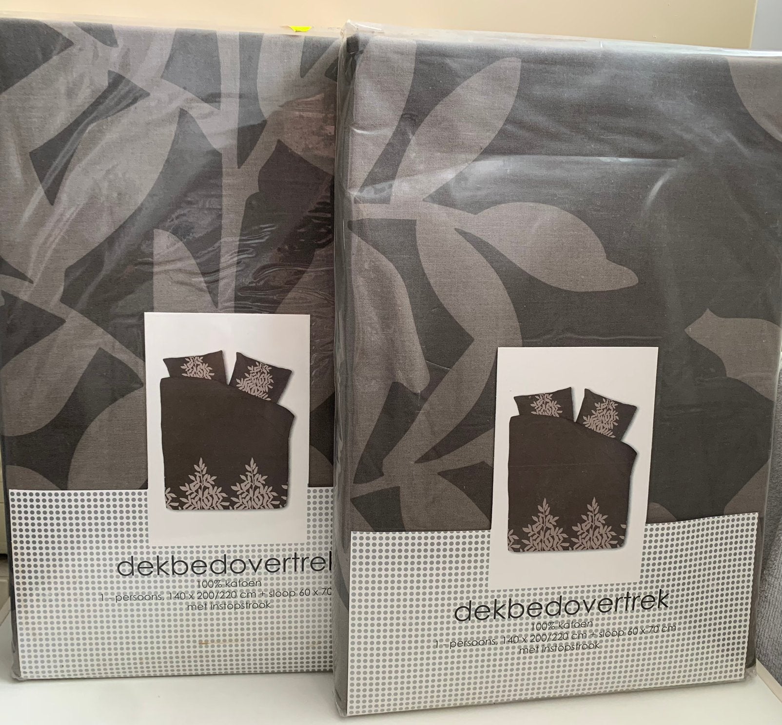 2 een persoon dekbedovertrek, Ophalen, Eenpersoons, Wit, Dekbedovertrek