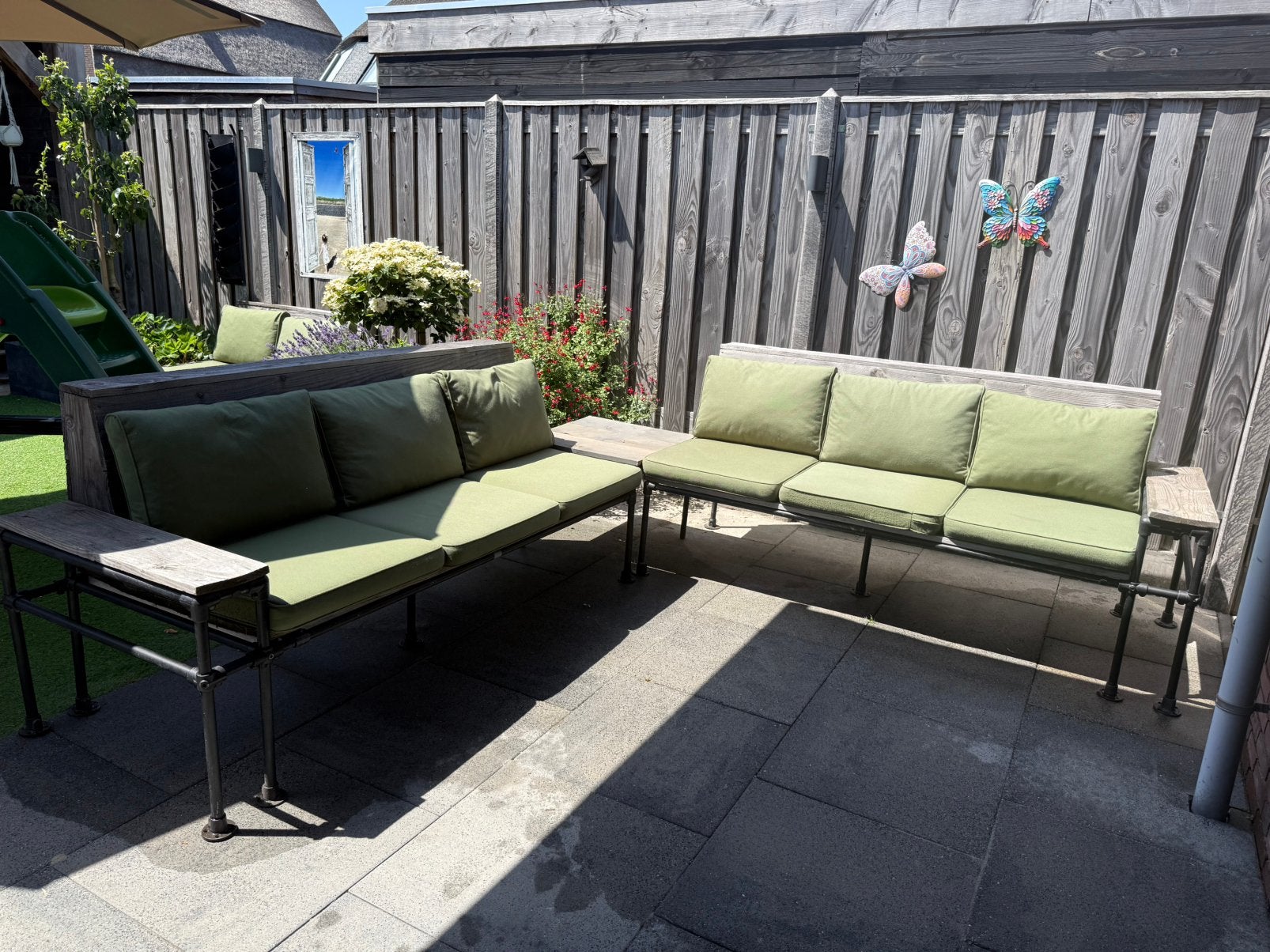 Stijgerbuis lounge hoek, Ophalen, Gebruikt, 6 zitplaatsen, Loungeset