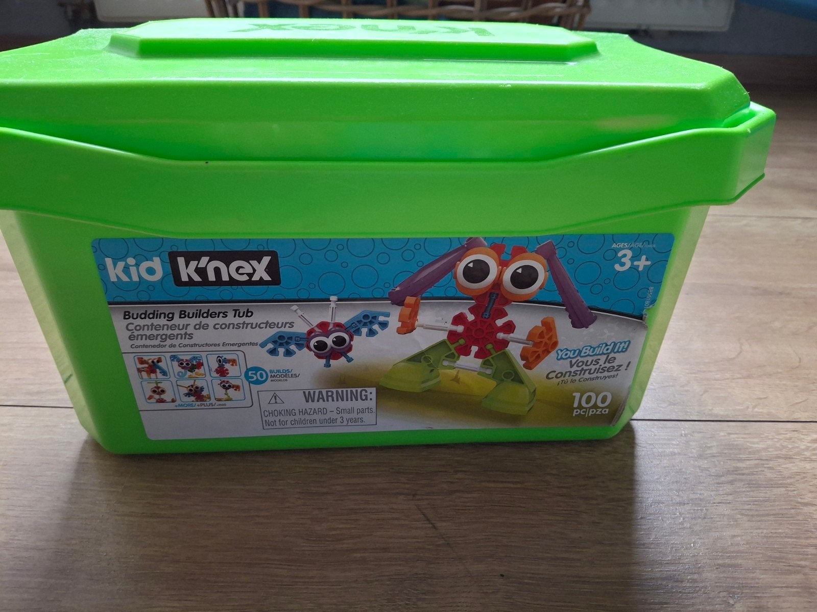 Gevulde Kid K'nex bak met extra onderdelen, Kinderen en Baby's, Ophalen of Verzenden, Gebruikt, K'nex