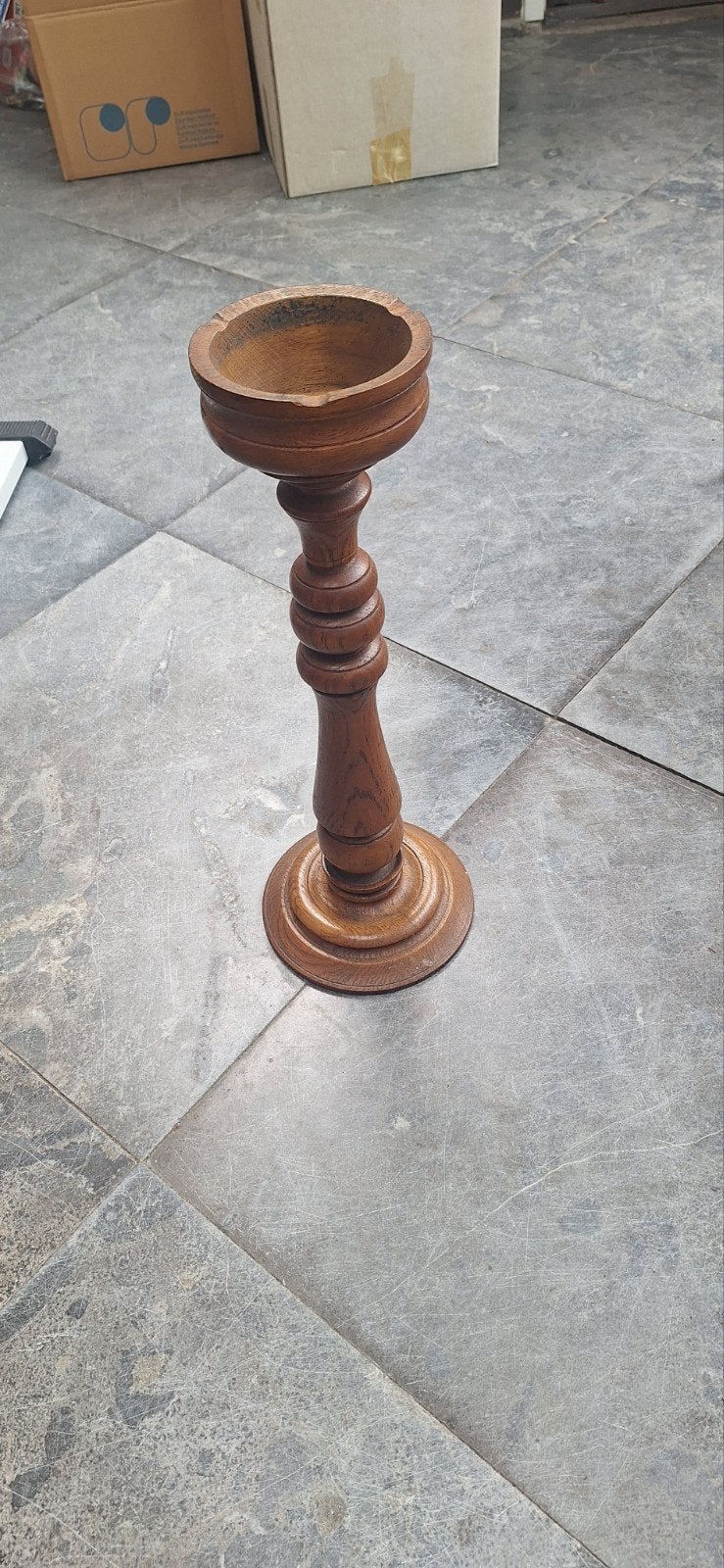 Vintage houten asbak, Ophalen, Gebruikt, Asbak