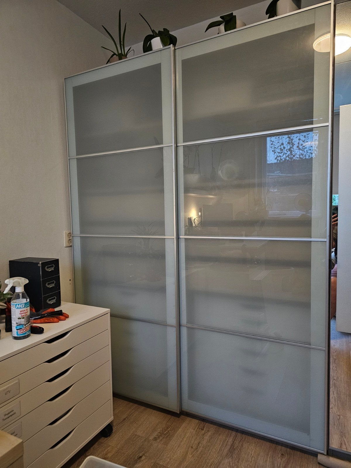 IKEA PAX Stordal Schuifdeuren 150x201 cm, Ophalen, Zo goed als nieuw, 50 tot 75 cm, 200 cm of meer