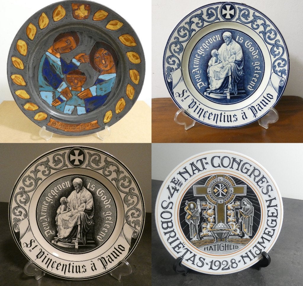 4x religieus wandbord in 1 koop [1978], Ophalen of Verzenden