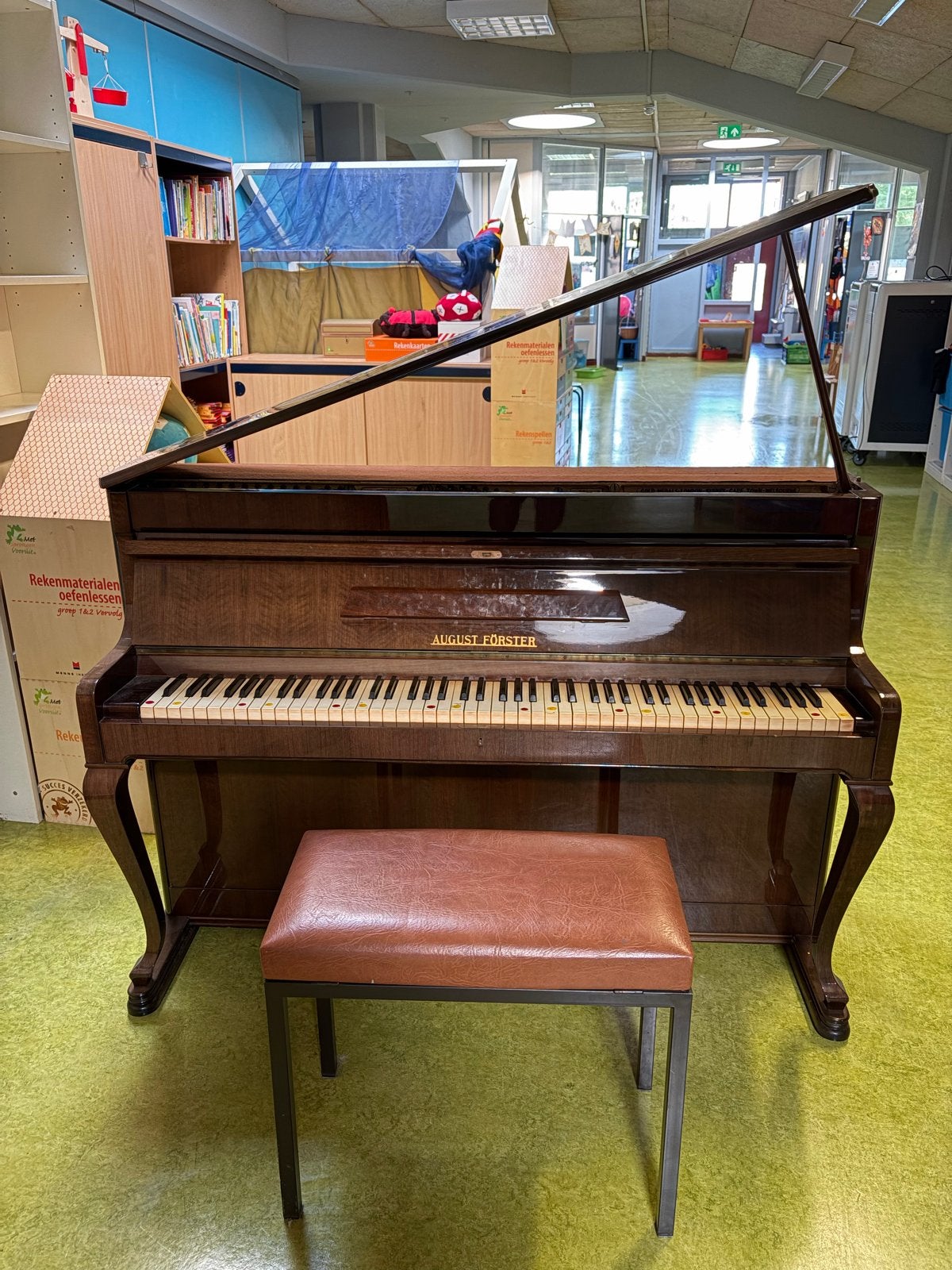 August Förster Piano - Klassiek en Goed Onderhouden, Ophalen, Gebruikt, Bruin, Piano