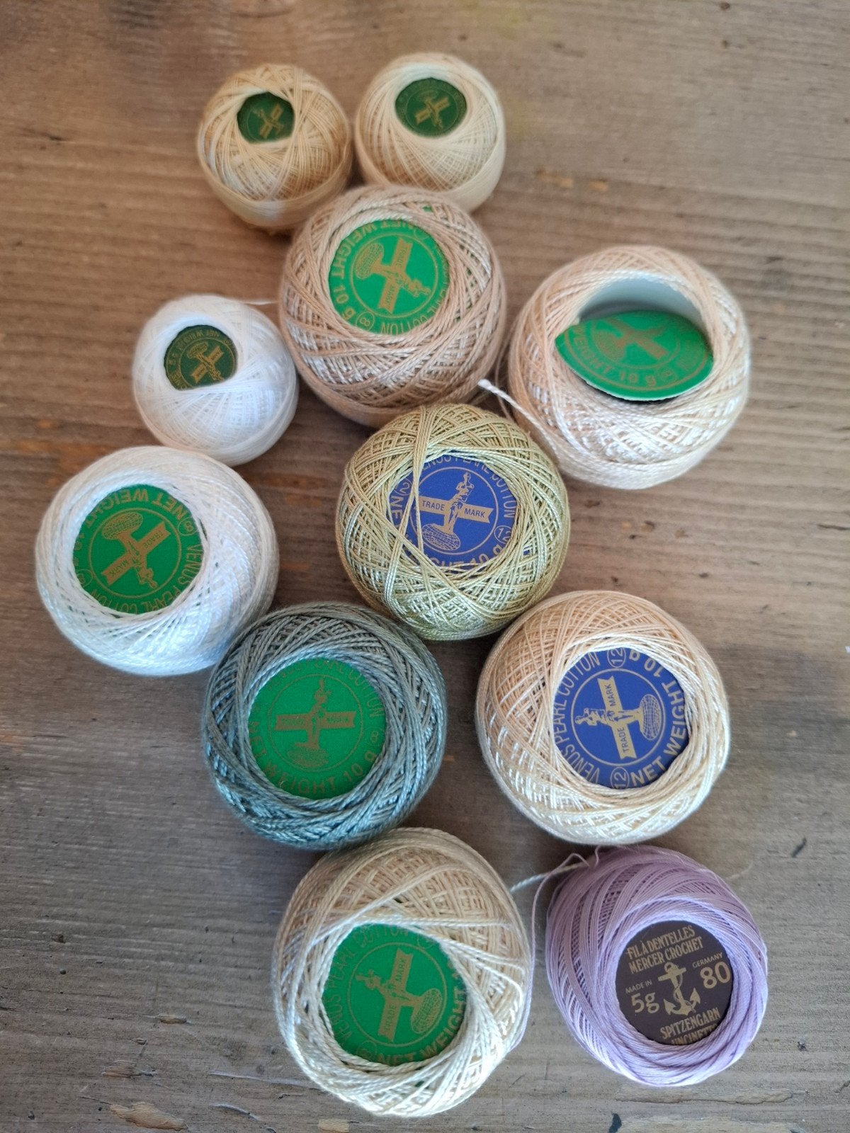 Diverse bollen katoen en spitzengarn, Ophalen of Verzenden