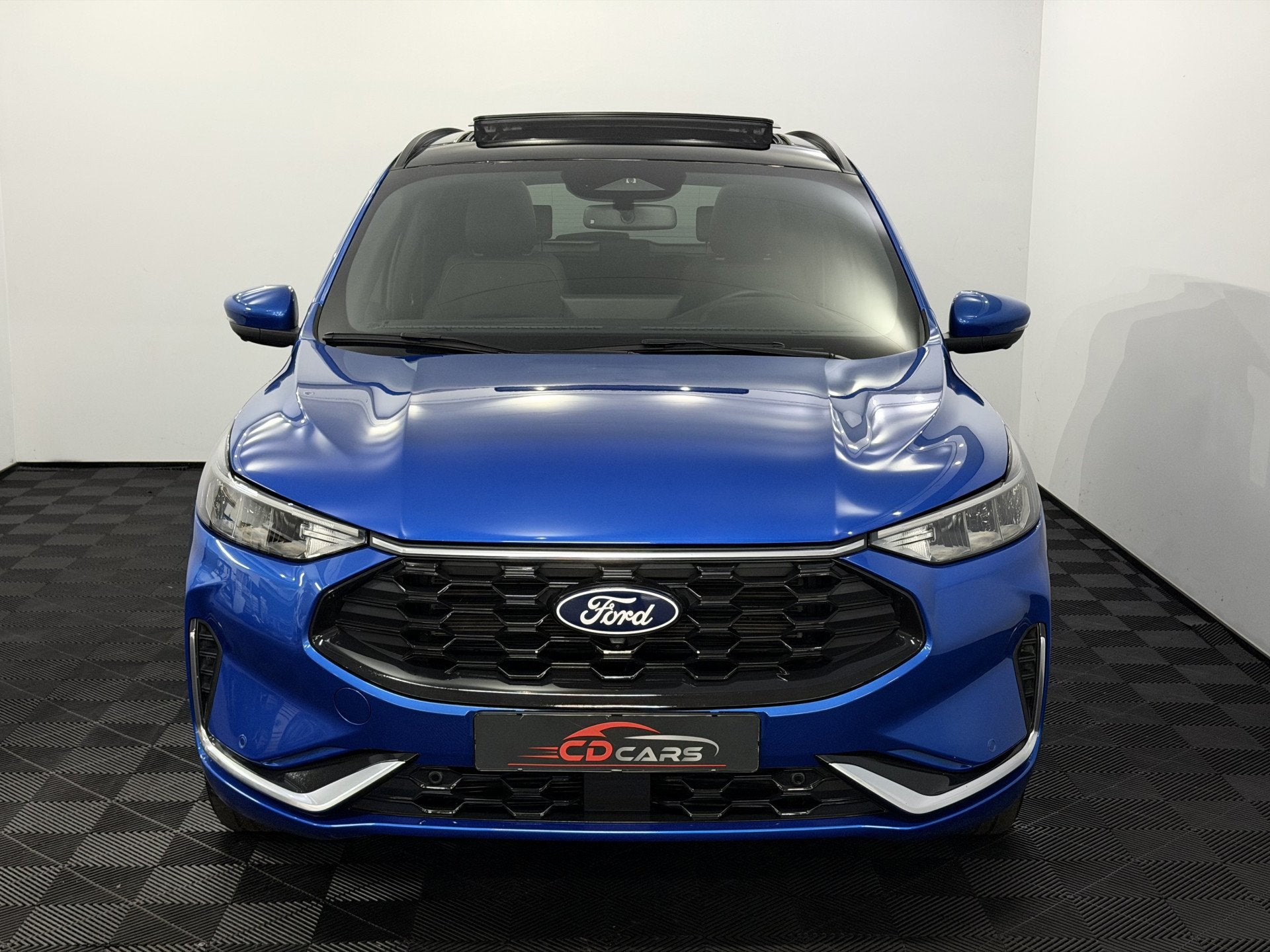 Ford Kuga 2.5 PHEV ST-Line X Panoramadak, Camera, Navi, Wint, Gebruikt, 4 cilinders, Blauw, Leder en Stof