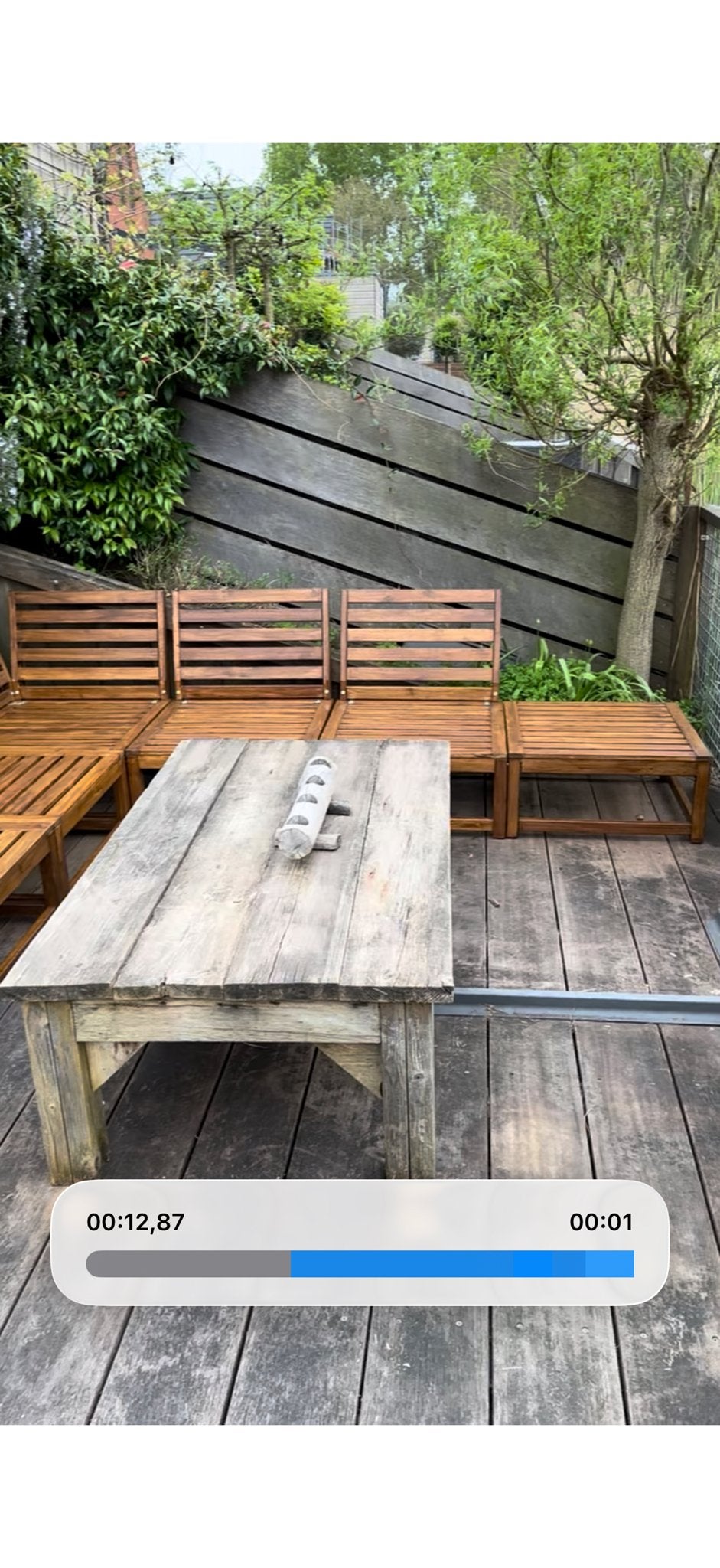 Ikea NÄMMARÖ / ÄPPLARÖ tuinset met kussens, Tuin en Terras, Tuinsets en Loungesets, Ophalen, Gebruikt, Hardhout, 6 zitplaatsen