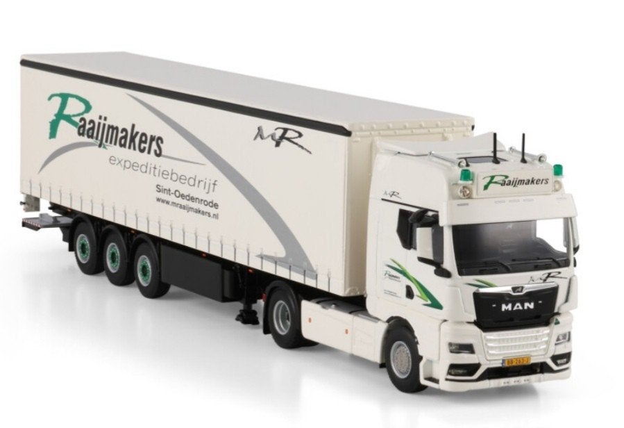 WSI MAN TGX 4X2 + GORDIJNTRAILER RAAIJMAKERS, ., Nieuw, Ophalen of Verzenden, Bus of Vrachtwagen
