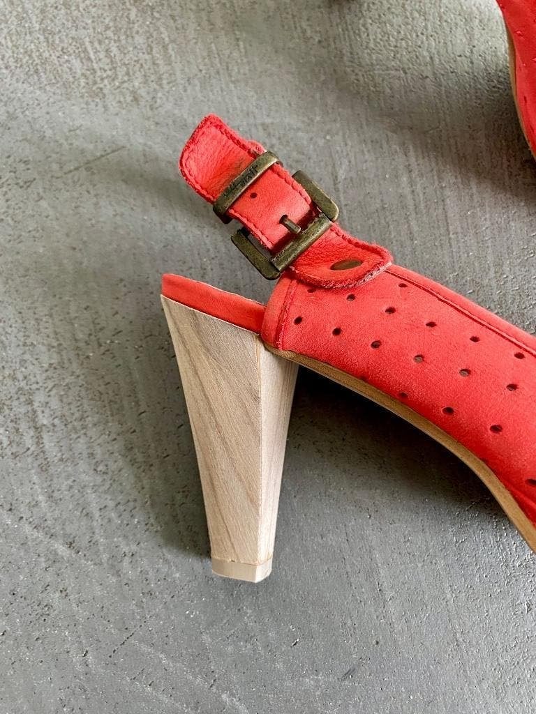 i272 Via Vai maat 40 pumps schoenen hak sandalen ballerina, Via Vai, Ophalen of Verzenden, Zo goed als nieuw, Rood