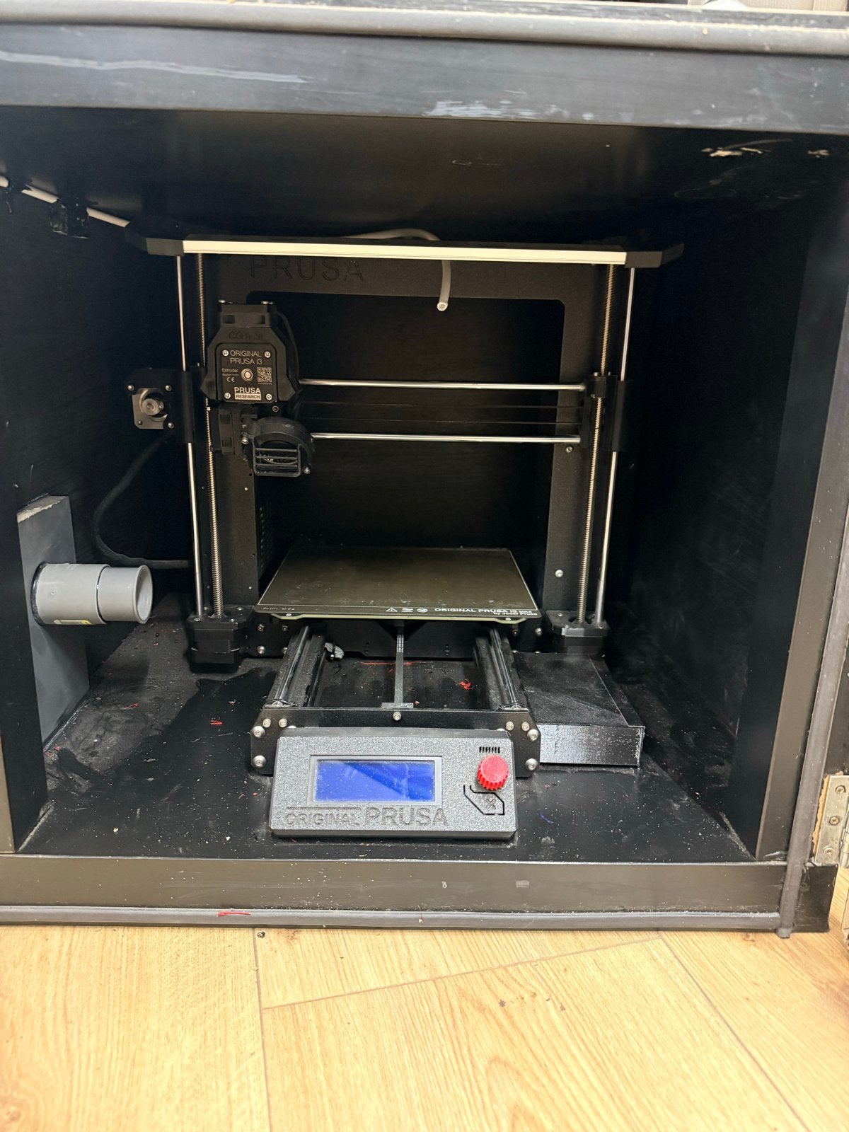 Prusa MK3S 3D-printer in behuizing met extra's, Computers en Software, 3D Printers, Gebruikt, Filament, Ophalen