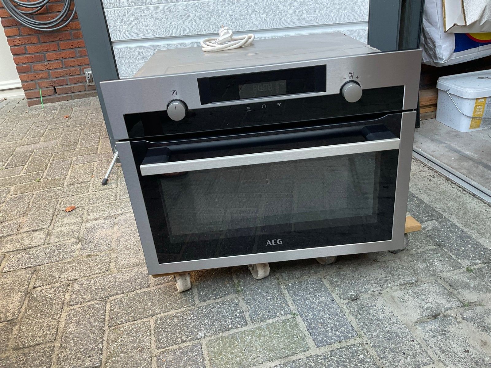 AEG Inbouw Combi-oven met Magnetronfunctie KMK 761000M, Ophalen, 45 tot 50 cm, Gebruikt, AEG