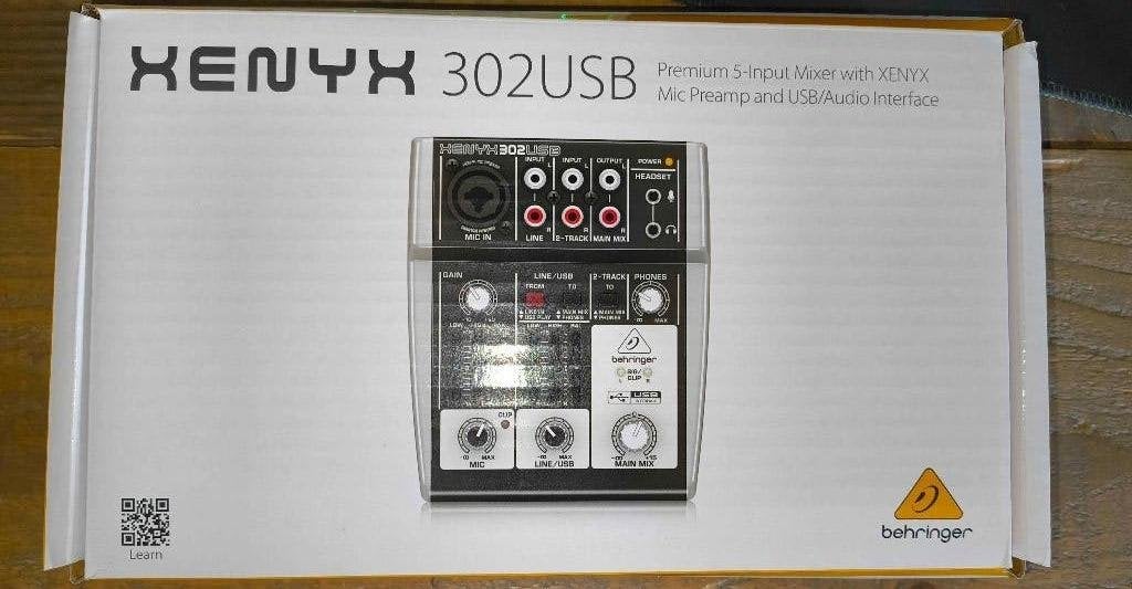 Behringer Xenyx 302USB, Ophalen of Verzenden, Zo goed als nieuw, Minder dan 5 kanalen, Microfooningang