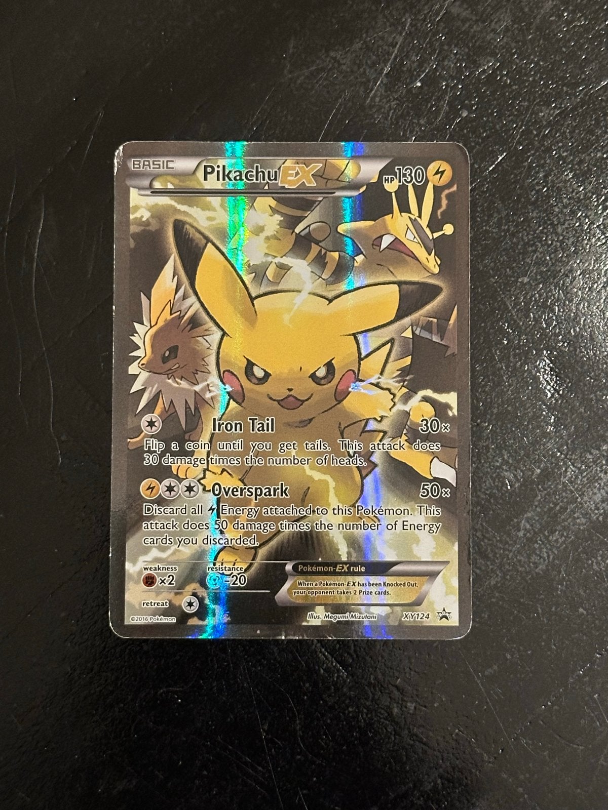 Good - Pikachu EX XY124 Foil Pokémon Kaart, Hobby en Vrije tijd, Verzamelkaartspellen | Pokémon, Ophalen of Verzenden, Gebruikt