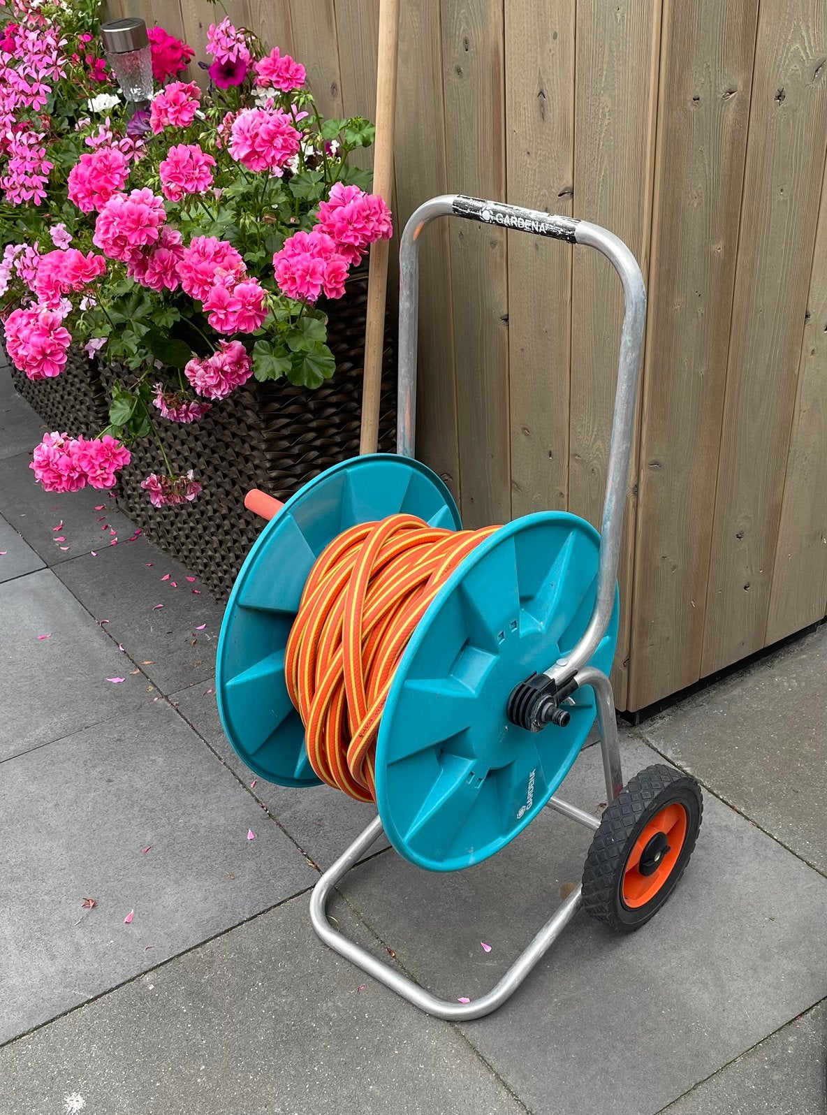 Gardena tuinslang haspel, Tuin en Terras, Tuinslangen, Ophalen, Gebruikt, Tuinslang