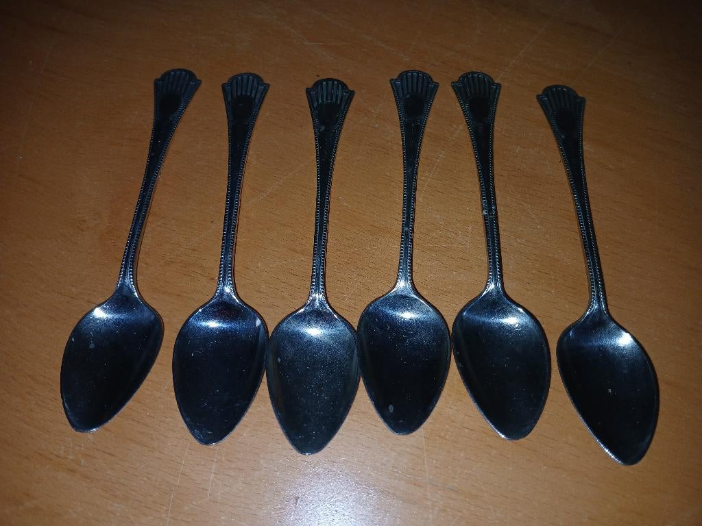 Gero Alpacca theelepels, 6stuks, Antiek en Kunst, Antiek | Bestek, Ophalen of Verzenden