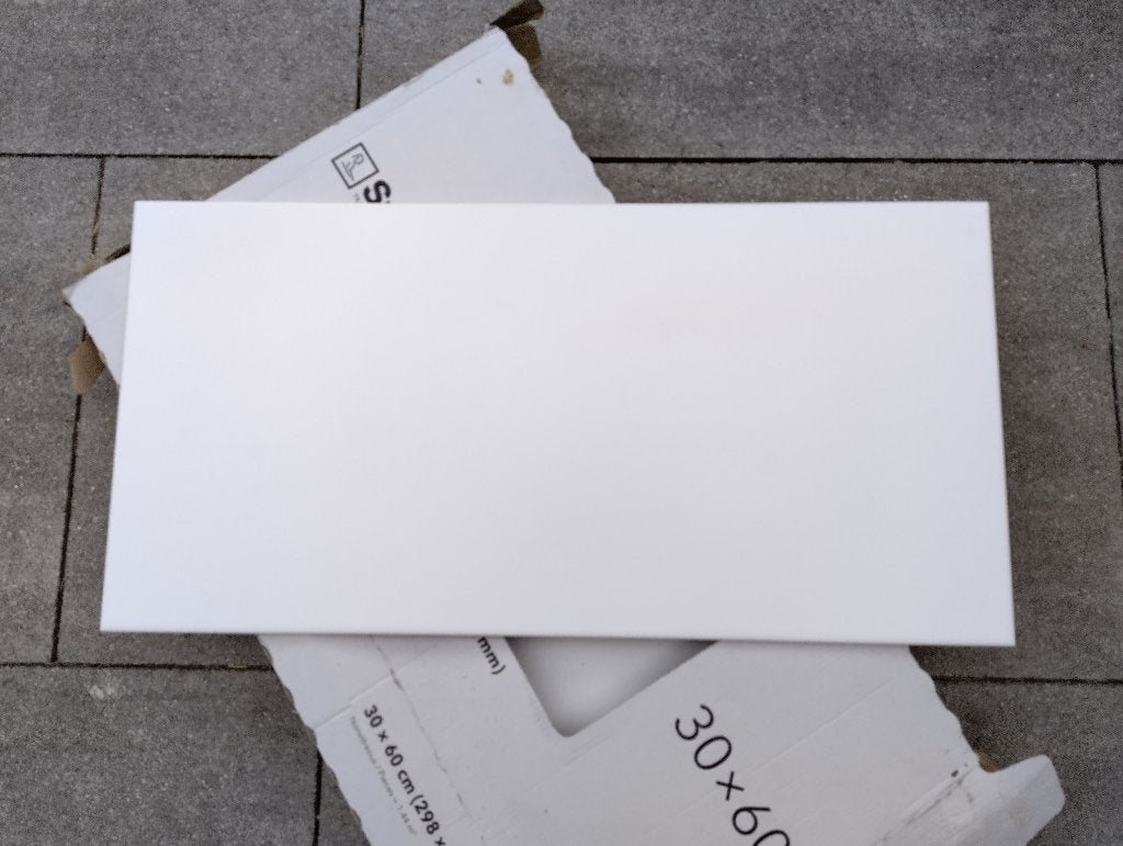 Witte badkamertegels 30 x 60 cm, Ophalen, 40 tot 60 cm, Nieuw, Minder dan 5 m²