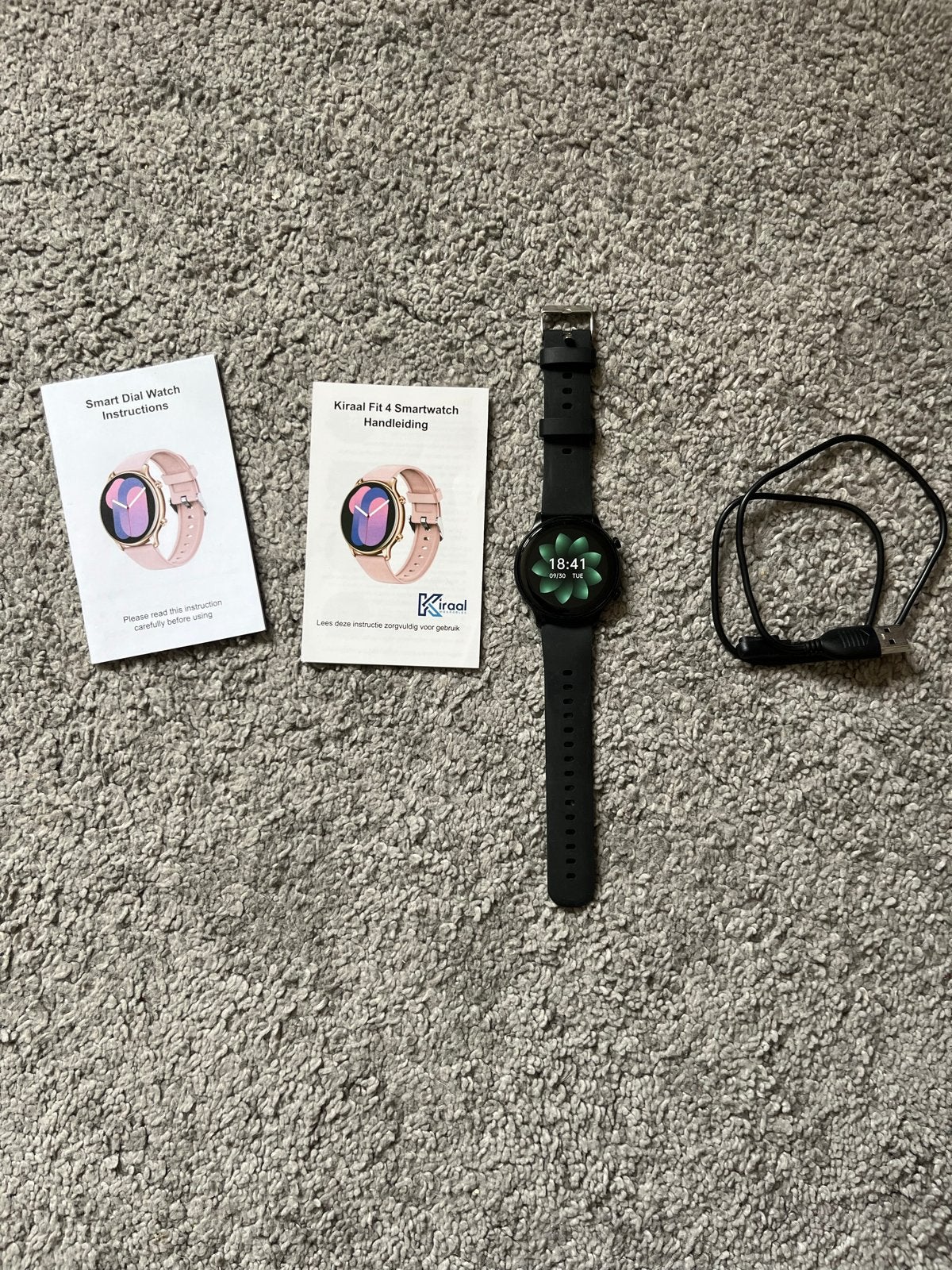 Kiraal Fit 4 Smartwatch - Zwart, Zo goed als nieuw, Hartslag, Zwart, Ophalen of Verzenden, Zo goed als nieuw