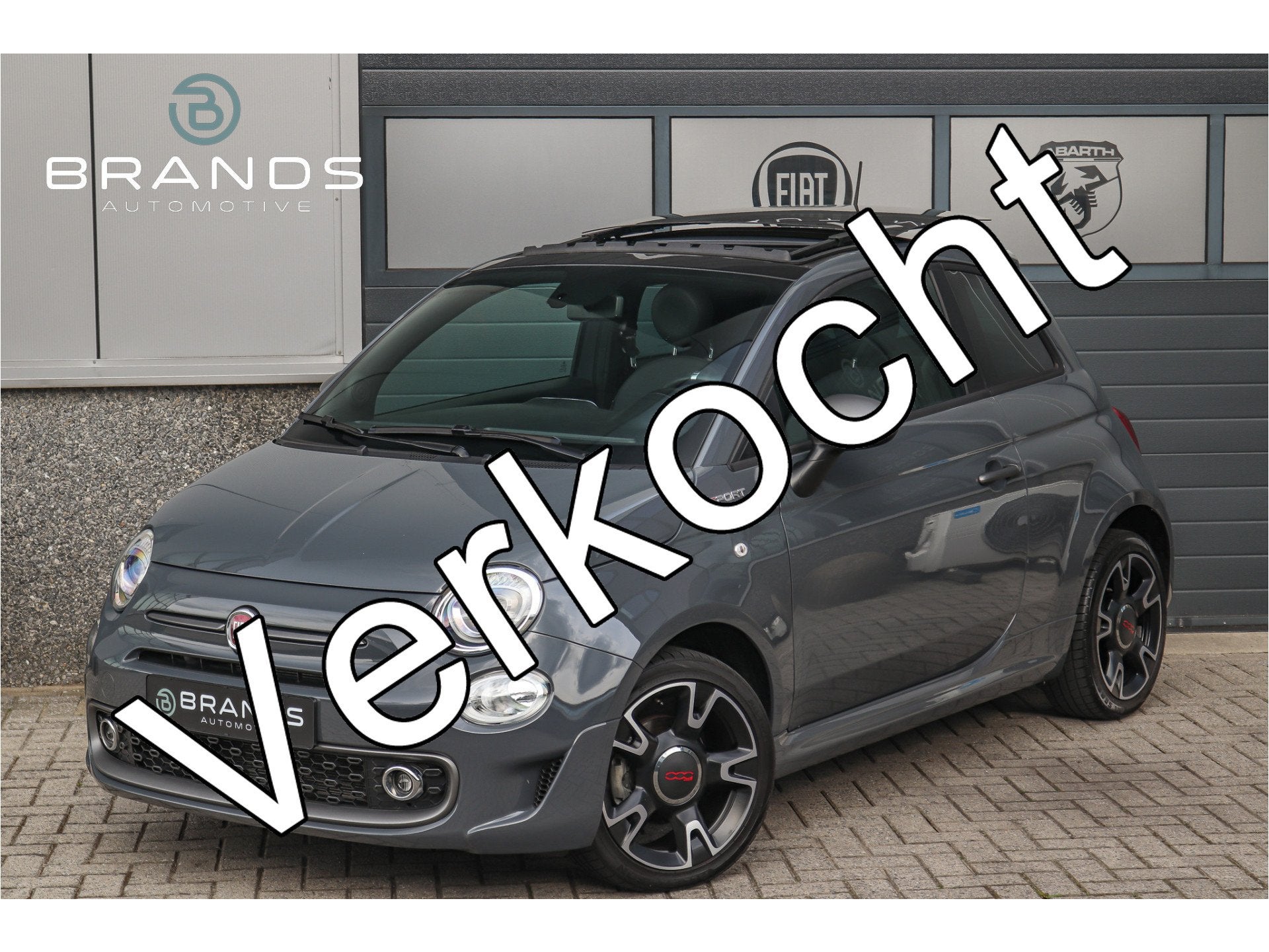 Fiat 500 1.0 Hybrid Sport 1e eig Full option Schuifdak Garan, Auto's, Gebruikt, Met garantie (alle), 4 stoelen, Leder en Stof