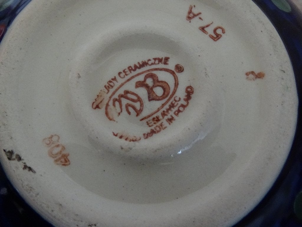 Theepotje, Pools aardewerk, Bunzlau, Aardbeien, z.g.a.n., Ophalen of Verzenden