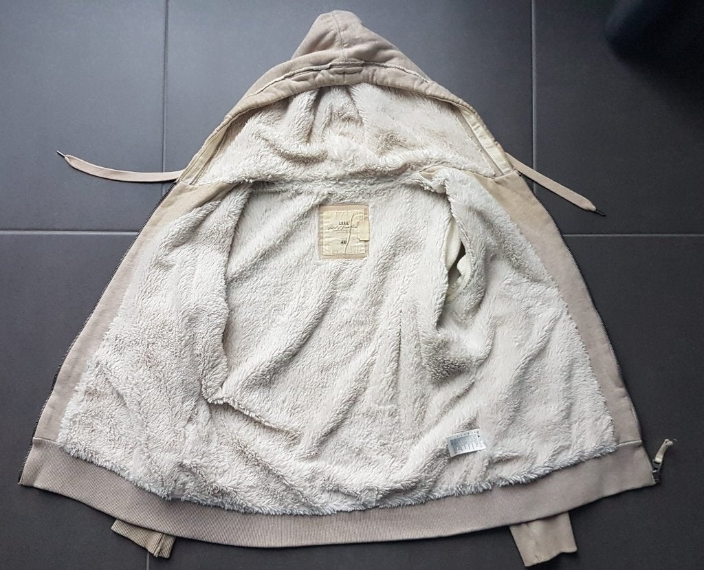 Comfortabele beige hoodie met teddy voering, Maat 38/40 (M), H&M, Verzenden, Beige