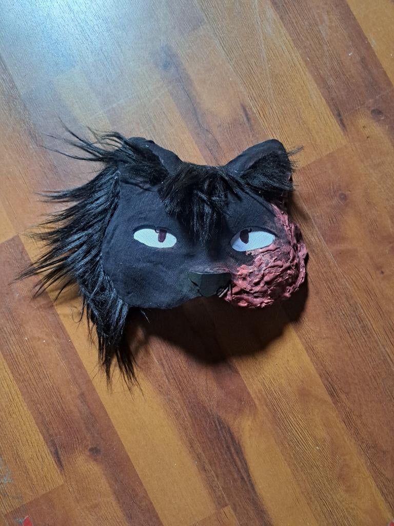 Therian Mask Zwarte Kat, Ophalen of Verzenden, Nieuw, Accessoires