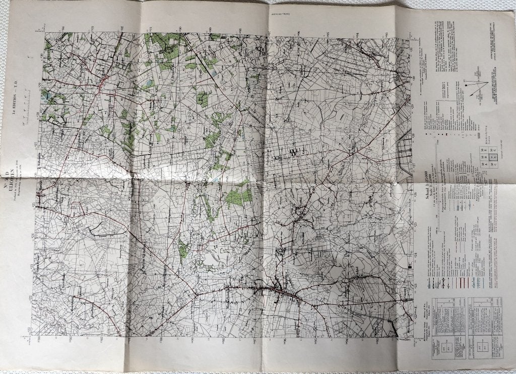 Stafkaart Ulicoten, Ophalen of Verzenden, 1800 tot 2000, Landkaart, Zo goed als nieuw