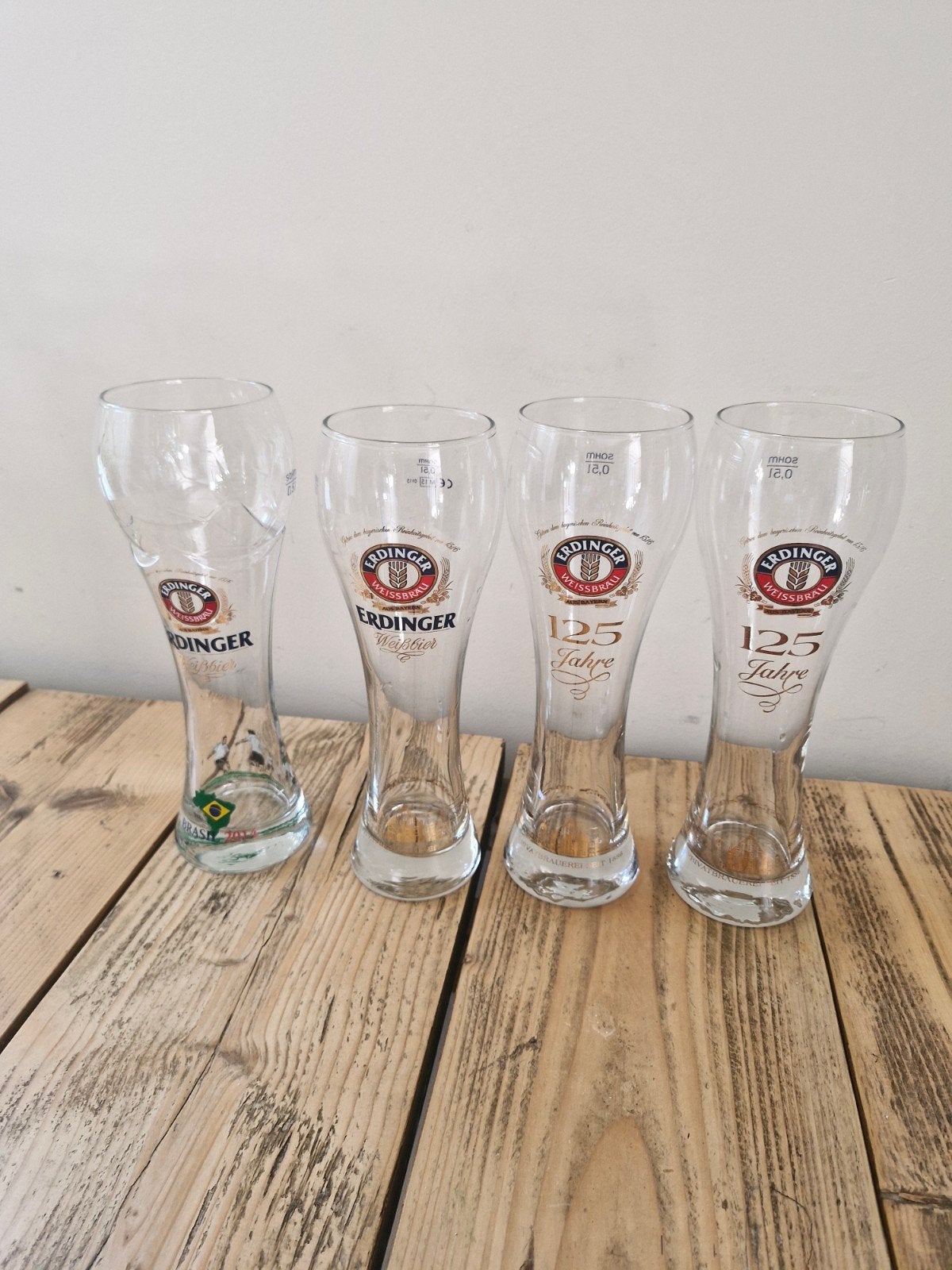 Erdinger glazen als nieuw, Verzamelen, Ophalen of Verzenden, Zo goed als nieuw, Glas of Glazen, Overige merken