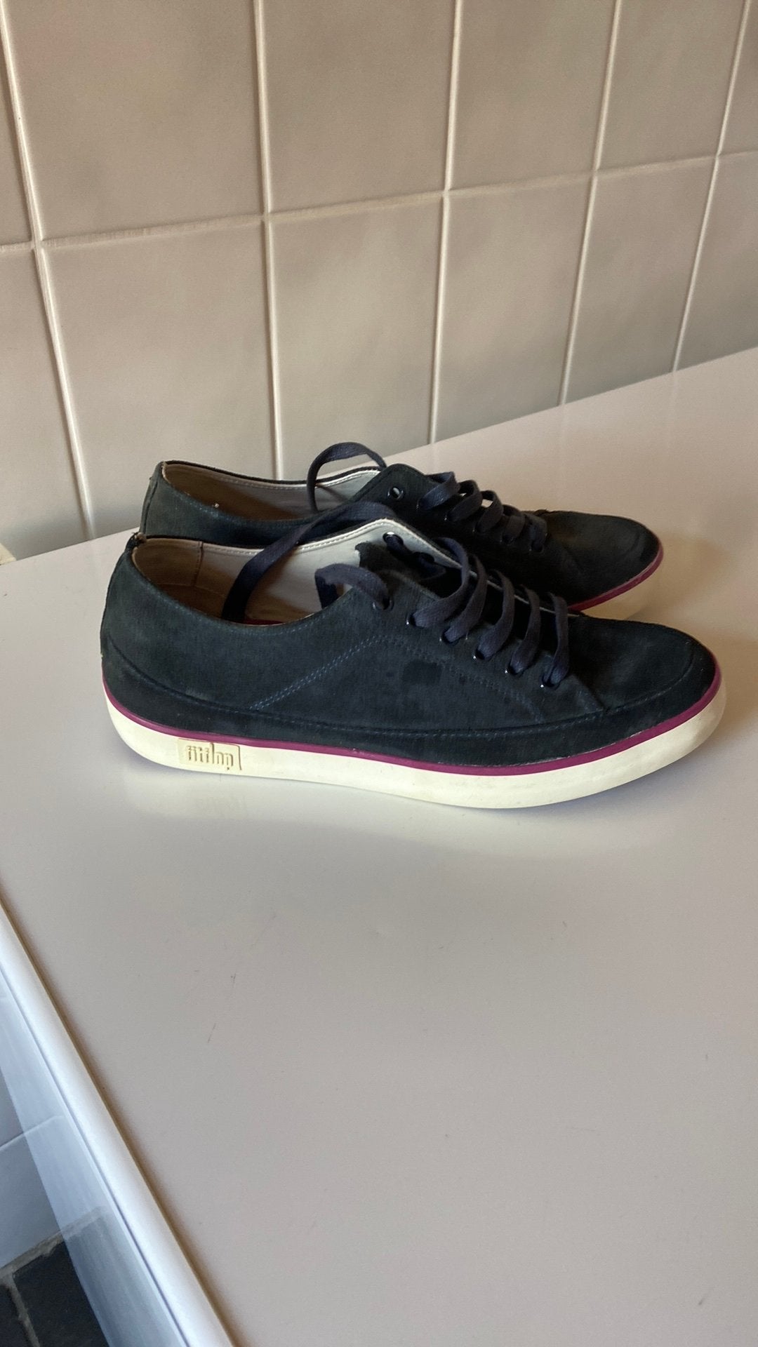 Fitflop sneakers donkerblauw suede maat 40 zgan, Blauw, Ophalen of Verzenden, Sneakers of Gympen, Zo goed als nieuw