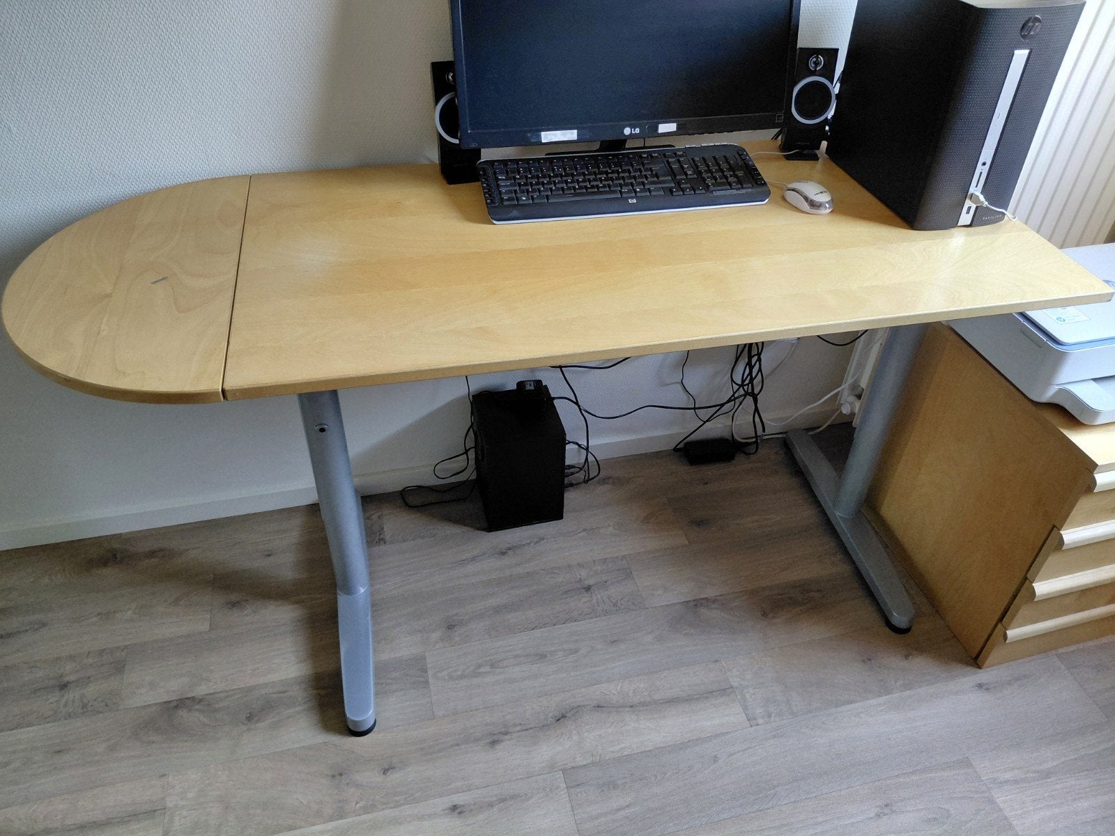 IKEA Galant bureau met ladeblok - Zo goed als nieuw, Modern, Scandinavisch, 70 tot 120 cm, Zo goed als nieuw, 120 tot 170 cm