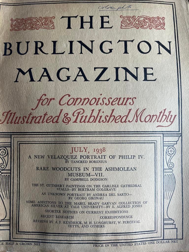 The Burlington Magazine - Juli 1938 Kunsttijdschrift, Ophalen of Verzenden, Gelezen, Overige typen